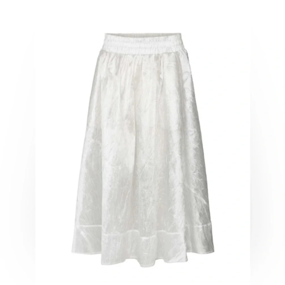 Rabens Saloner Ottaiva Glitzy Full Skirt Sheer A-line Midi Women’s Size M NWT
